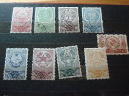 Sowjetunion Satz Sowjetische Republiken, Wappen, um 1938 o