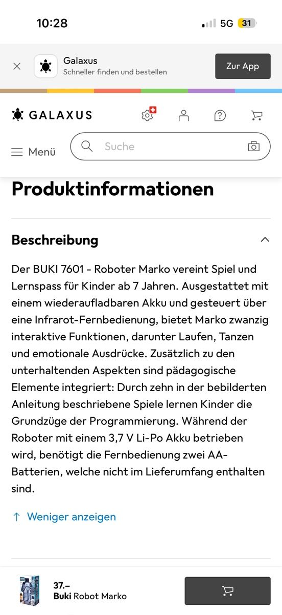Giocattoli: Buki Roboter Marko und Silverlit Octobot neuwertig, – Nuovo (secondo la descrizione) da arbon venduto da auri4 4