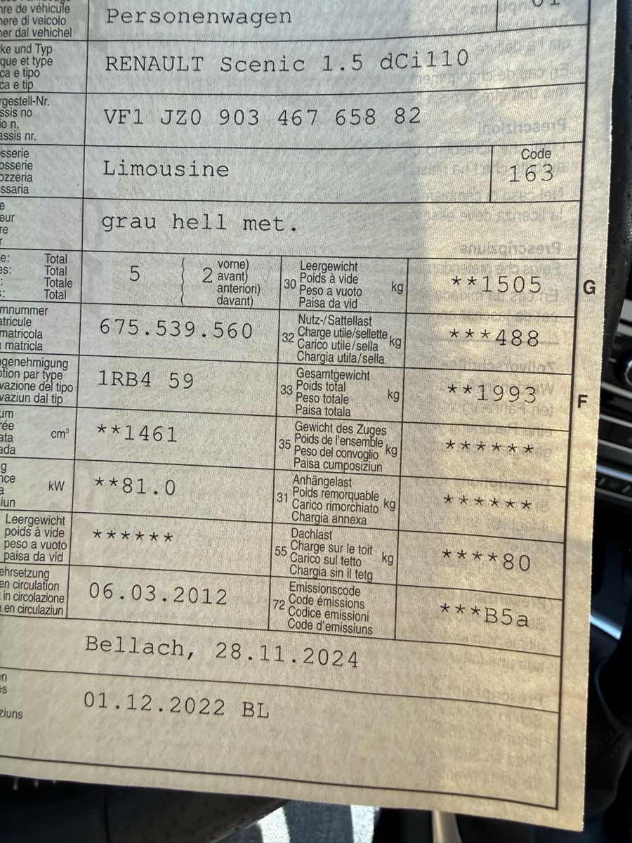 Renault Autos: Renault Scenic, 1.5 dCi, – Gebraucht aus Bretzwil von angel094 8
