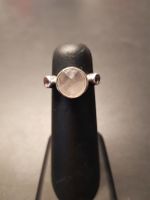 Bague argent 925 avec quartz rose et améthyste T56