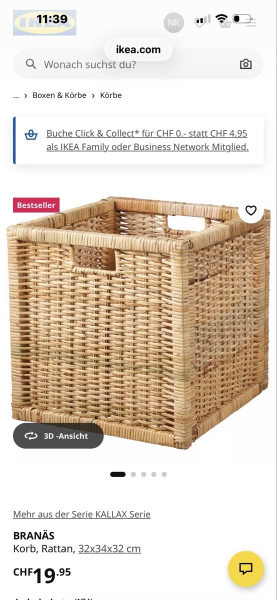 Ikea Regale: Ikea Kallax Regal mit 8 Körben – Neu (gemäss Beschreibung) aus Wallisellen von Mercatura 3