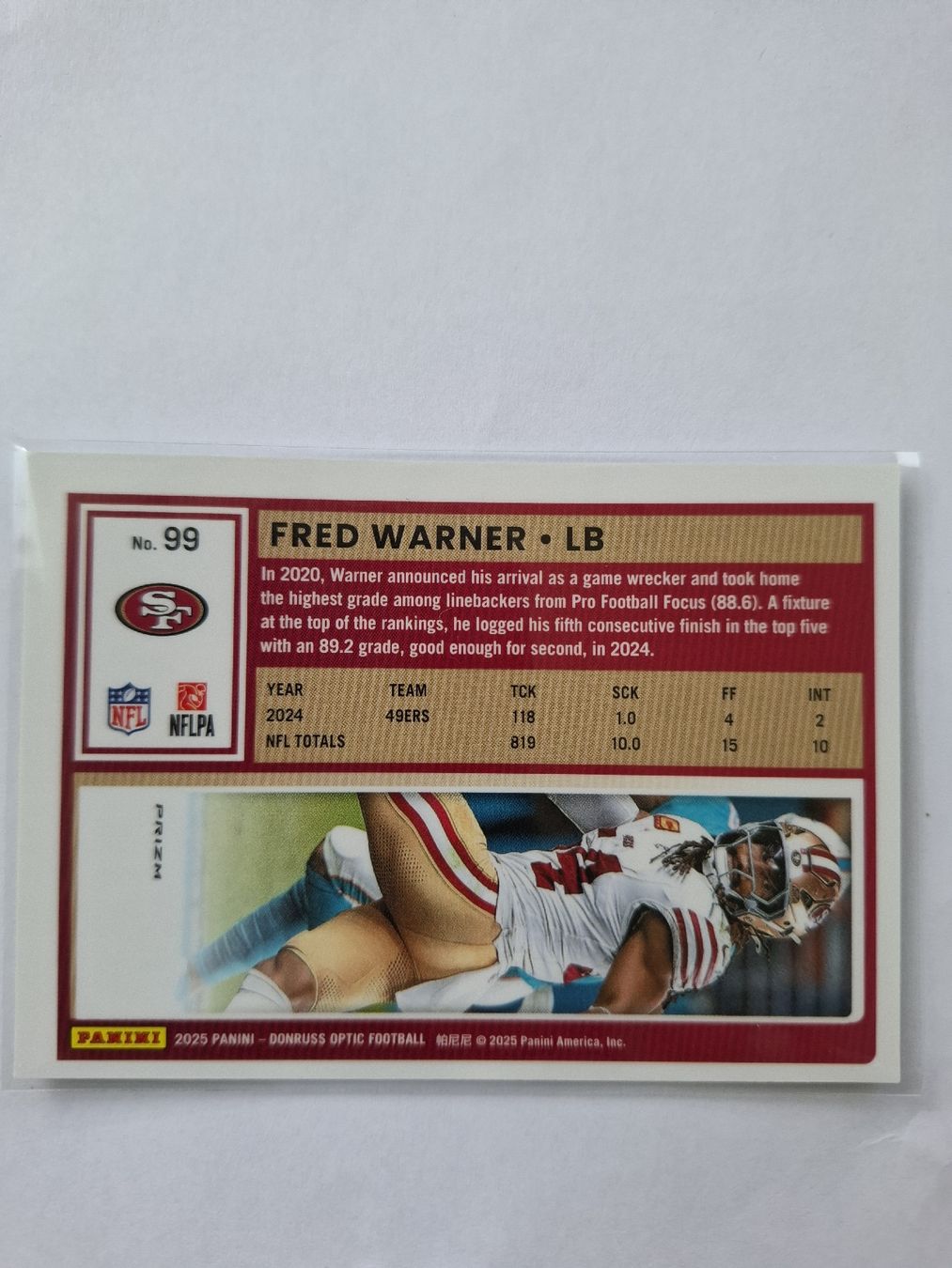 Panini Carte collezionabili: Panini Donruss Optic Fred Warner #99 PRIZM – Nuovo (secondo la descrizione) da Uznach venduto da Dennis.kuster 1