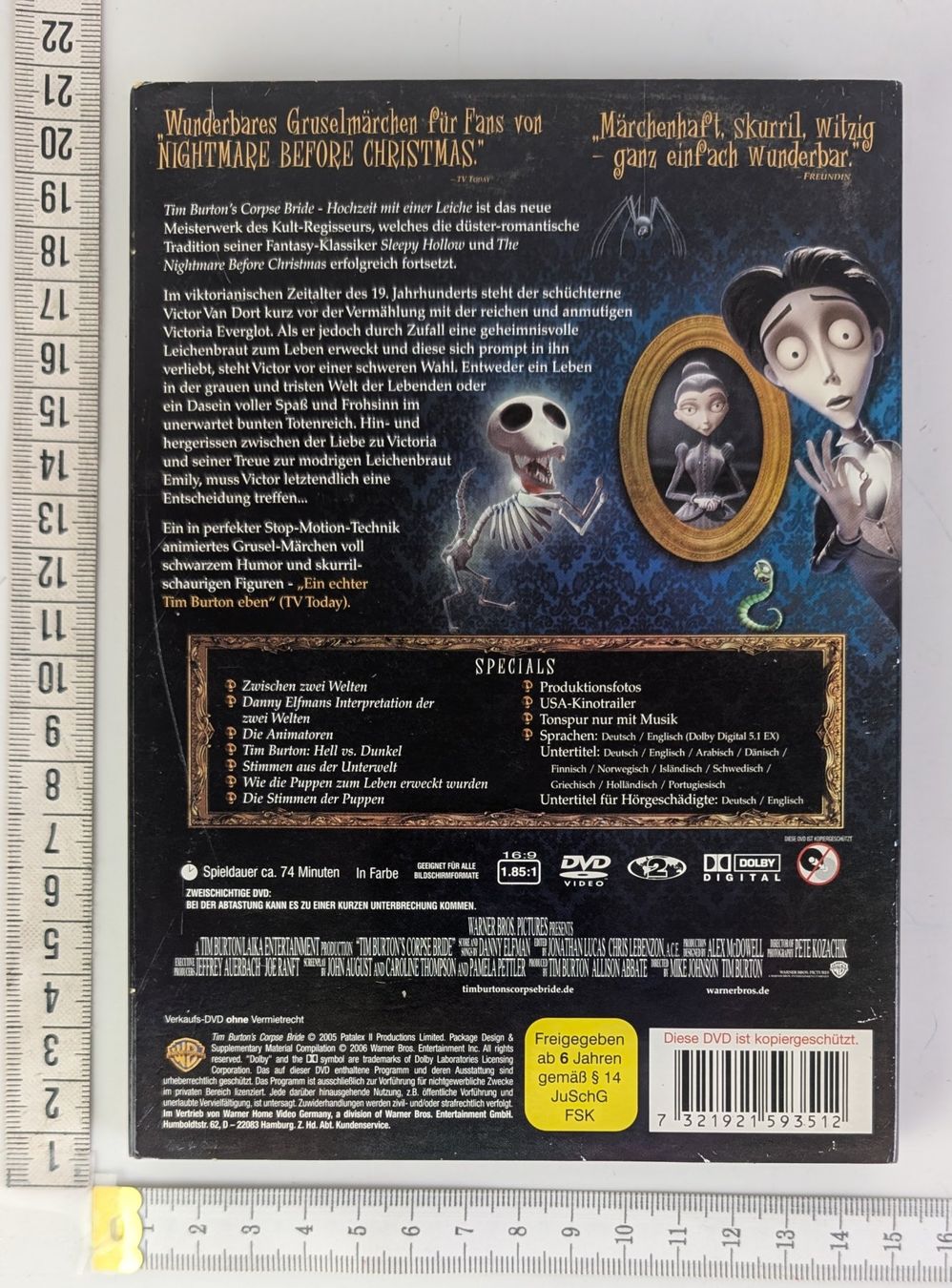Tutti i DVDs: Corpse Bride - Hochzeit mit einer Leiche DVD - Tim Burton – Usato da Zürich venduto da axolottchen 2