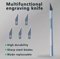 Graviermesser mit 5 Klingen, Bastelmesser, Präzisionsmesser
