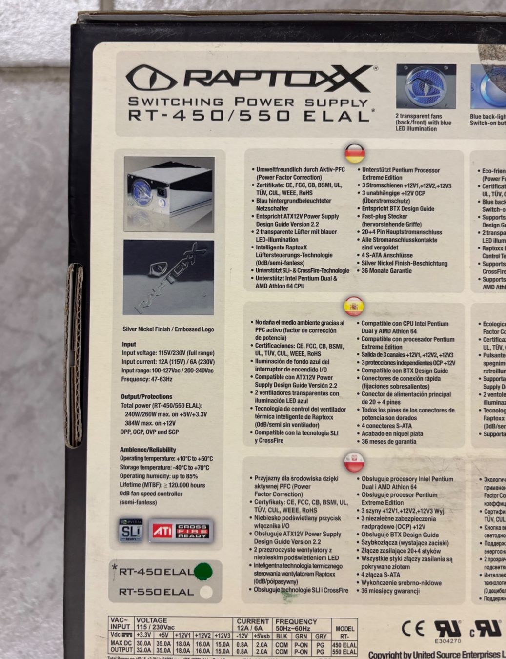 Componenti elettronici: Raptoxx RT-450/550 ELAL PC Netzteil – Usato da Suhr venduto da twt_gb7n 2