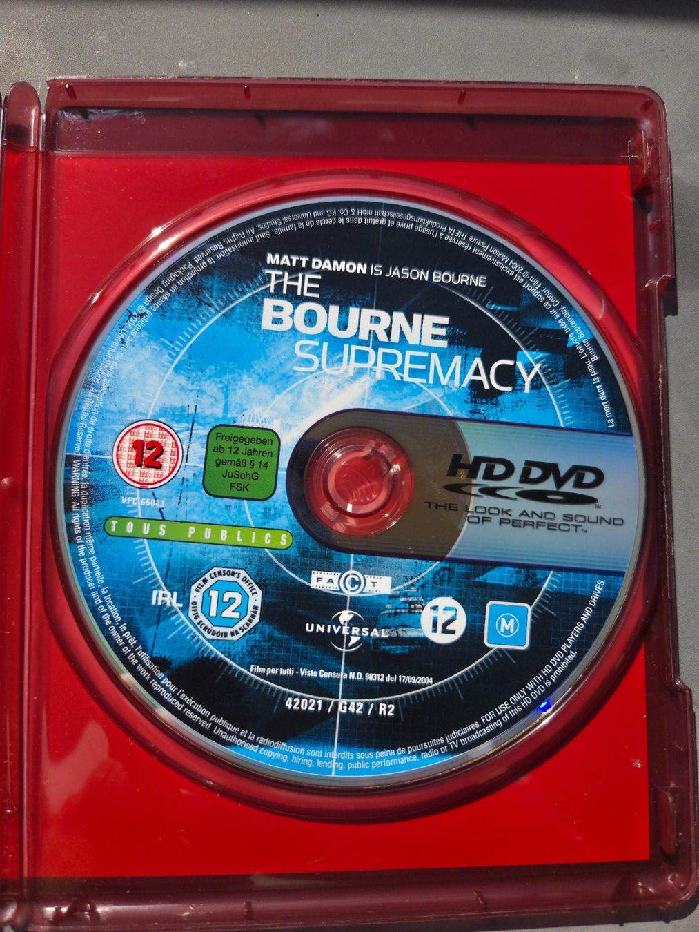 Tutti i DVDs: HD DVD - Die Bourne Verschwörung – Usato da Aldesago venduto da lusuardi 2