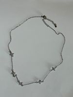 Collier en argent 925 avec motifs fleurs de zirconium