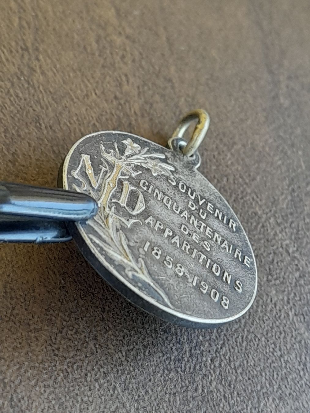 Medaglie: Antike religiöse Medaille 1858 - 1908 Lourdes – Usato da Basel venduto da Basel_20 6