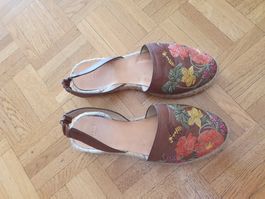 Espadrilles Ledersandalen, Gr. 37