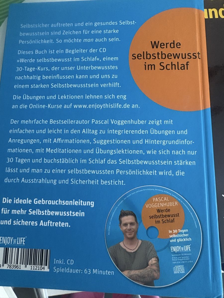 Libri: Buch Pascal Voggenhuber , Werde selbstbewusst im Schlaf – Nuovo (secondo la descrizione) da Obbürgen venduto da bugi6868 2