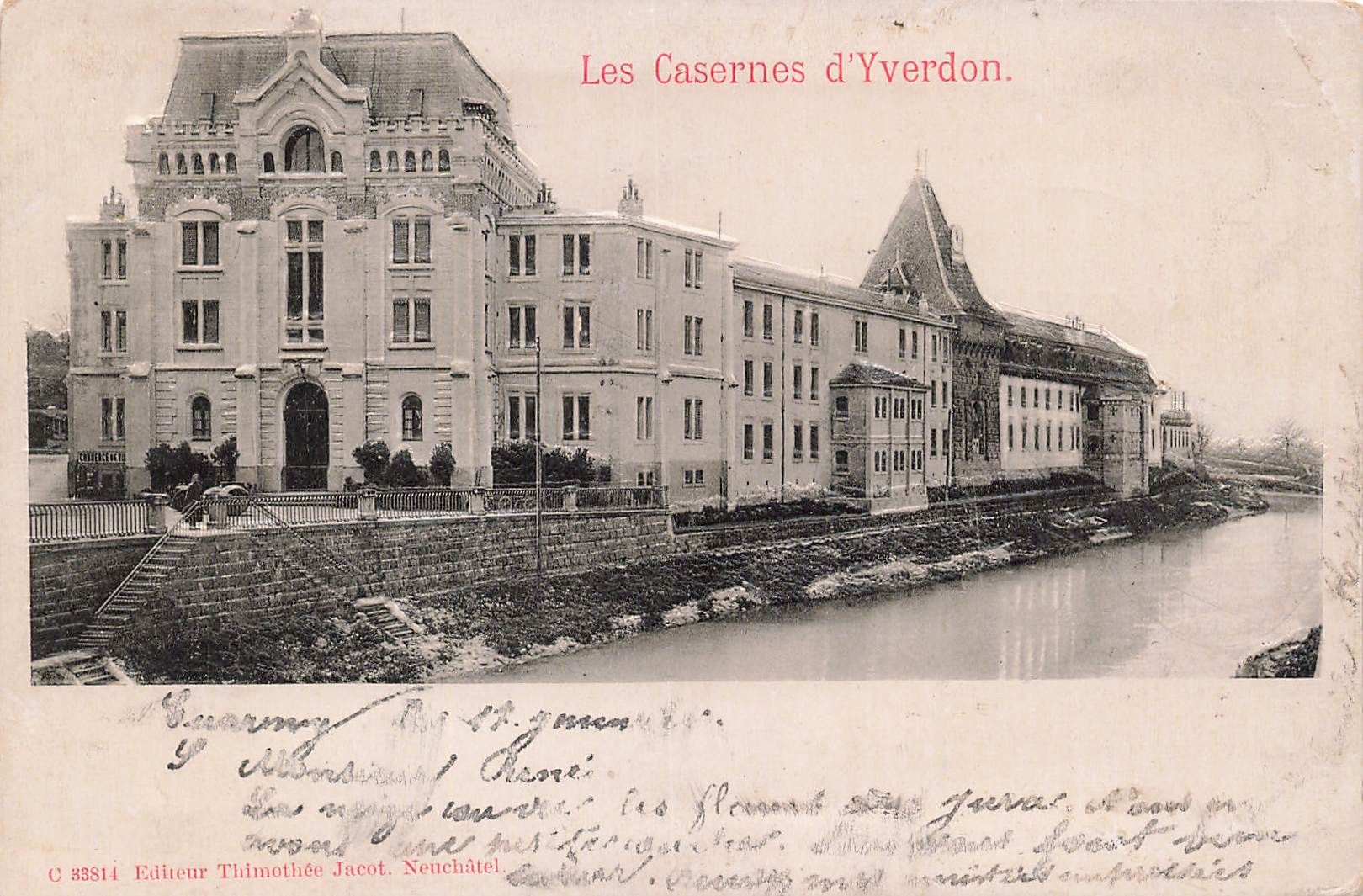Cartoline postali: Yverdon VD Kasernen – Usato da Biasca venduto da Blenio71