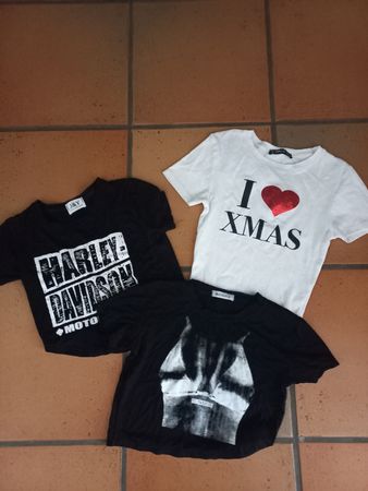 3x kurze Shirts XS