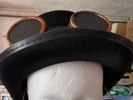 Steampunk Hut  Schwarz, Vintage-Stil