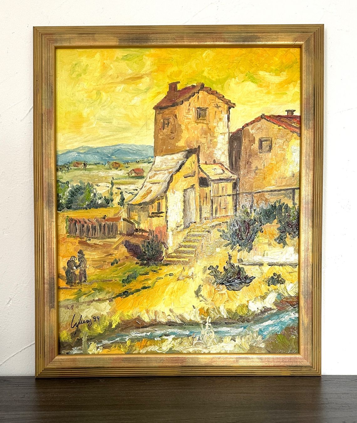 Ölgemälde sig. Kyburz nach Vincent Van Gogh, die alte Mühle | Kaufen ...