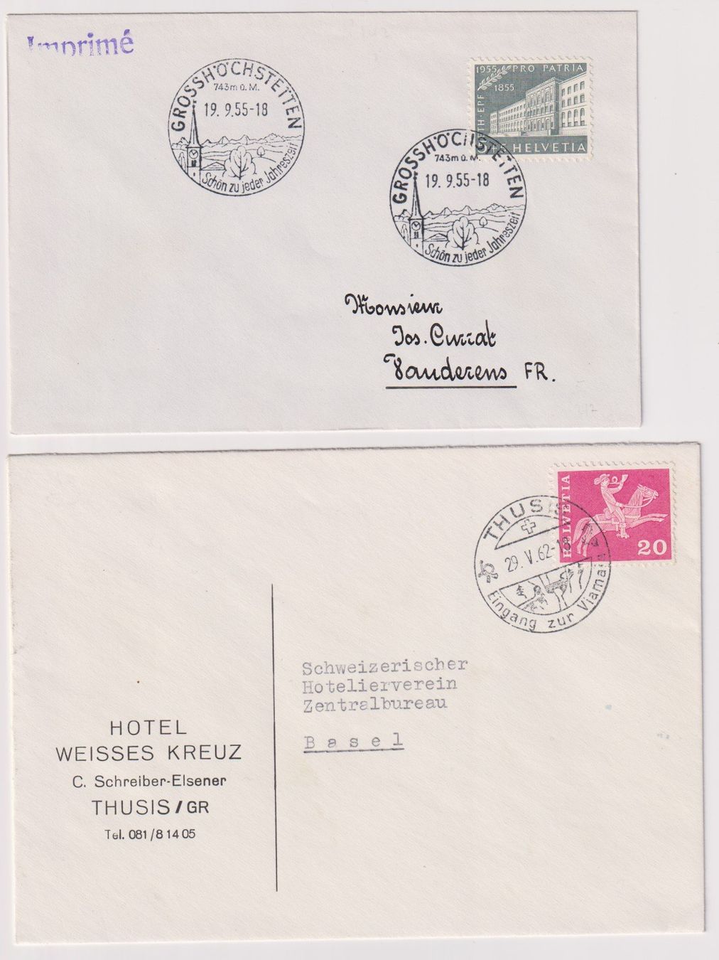 Tutti i francobolli: 5 Bedarfsbriefe, 3 mit K-Stempel – Usato da Bellach venduto da qsearch