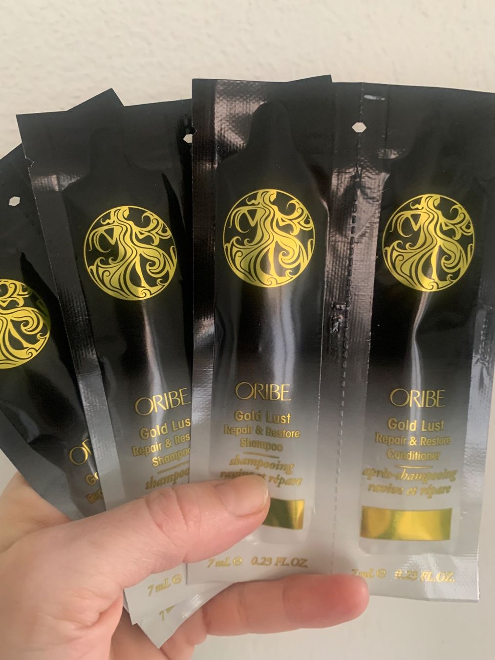 ORIBE Gold Lust Shampoo & Gold Lust Conditioner 3Sample,42ml (Neu und ...