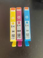 Cartouches d'encre HP 364  Jaune, Magenta et Cyan  Neuves