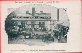 VEVEY Fabrique H. Néstlé Arrivée des laits - Pferde-Fuhrwerk