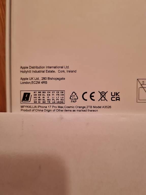 Telefoni cellulari / Smartphones: iPhone 17 pro max 2 tb – Usato da Titterten venduto da mro_2csc 3