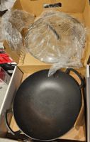 Wok Set Spring Gusseisen 35cm mit Glasdeckel