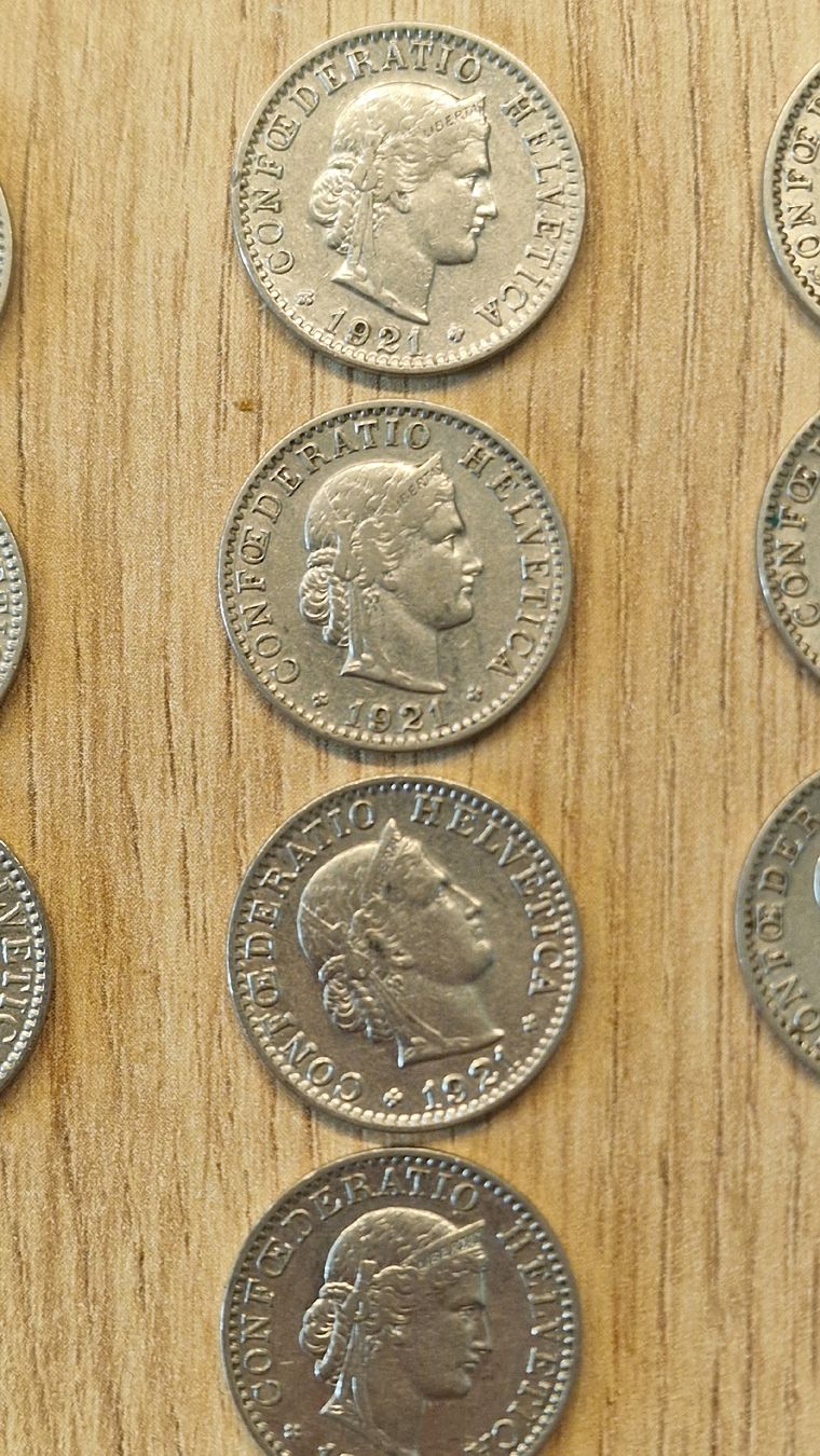 Tutti le monete: Lot 20 Rappen 1912-1945 – Usato da Chur venduto da Mckaktus 5