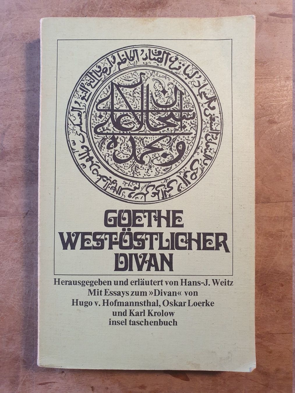 Libri: Goethe westöstlicher Divan Insel – Usato da Zürich venduto da loosebone