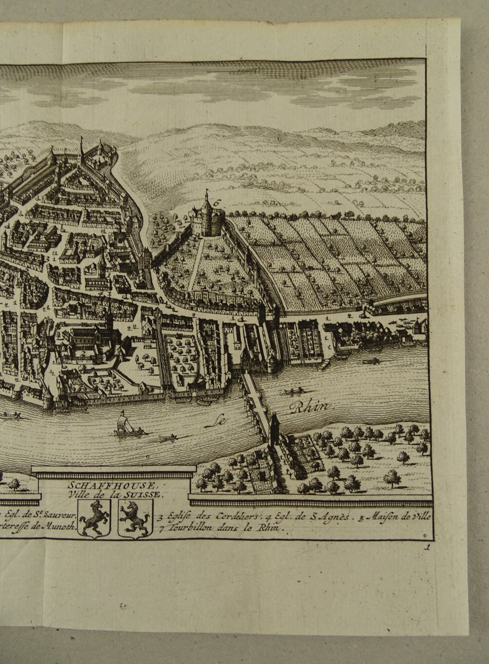 Stiche: SCHAFFHAUSEN, KUPFERSTICH 1778 – Gebraucht aus Grüningen von Kartensammler 3