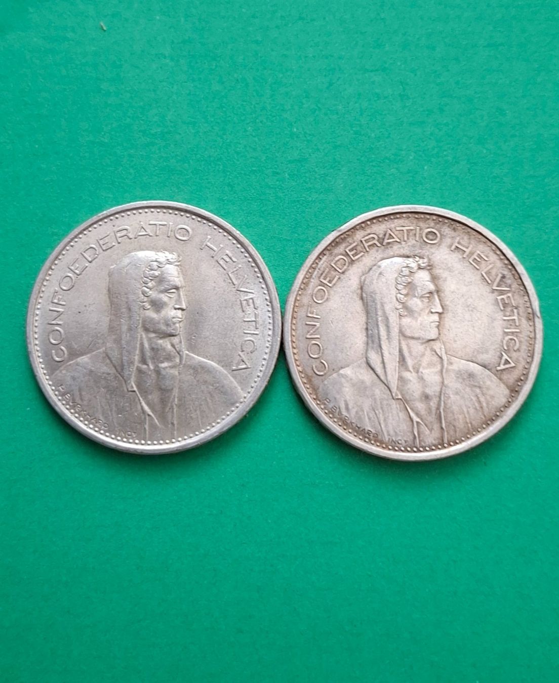 Tutti le monete: 2 X 5 FRANKEN SILBERMÜNZEN 1967 SEHR SCHÖN – Usato da Siglistorf venduto da Winer03 1