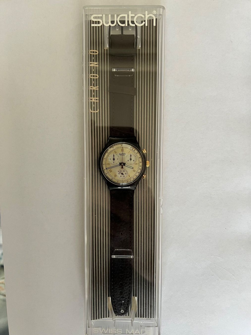 Swatch Orologi: Swatch Chrono (SCB111) Lodge – Nuovo e nell'imballaggio originale da Künten venduto da Spike17