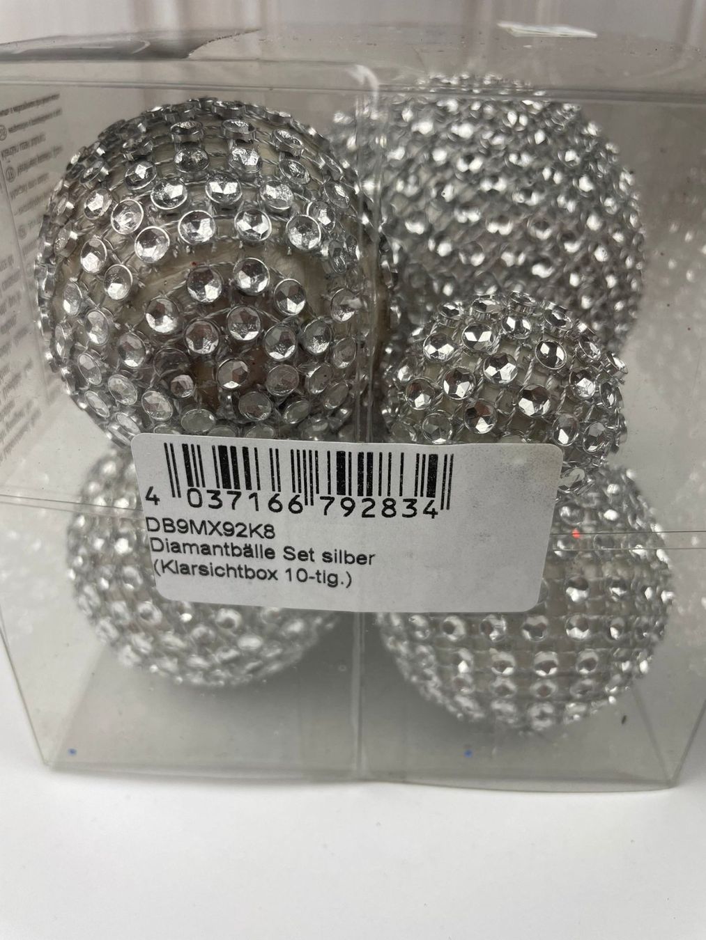 Tutte le decorazioni: 16x Silber Glitzer Weihnachtskugeln - Deko Kugeln NEU – Nuovo e nell'imballaggio originale da Wängi venduto da LiqKojote 2