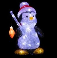 AKTION Weihnachtsbeleuchtung Pinguin mit Angel