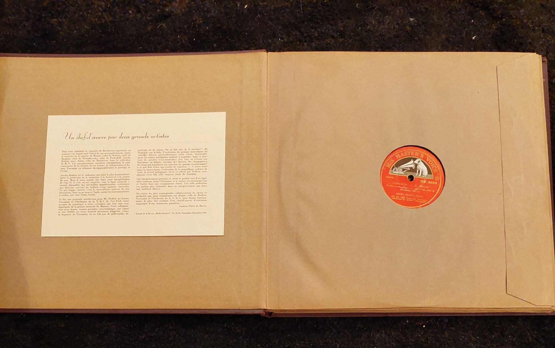 Dischi in vinile: 5 Schellackplatten, Beethoven Violinkonzert.Heifez/Toscanini – Usato da Zürich venduto da Cortin 1