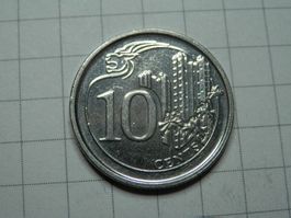 Singapur  10 Cent, 2016 neu