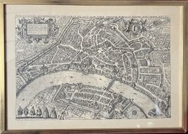 Basel Stadtansicht Matthäus Merian Kupferstich Reproduktion