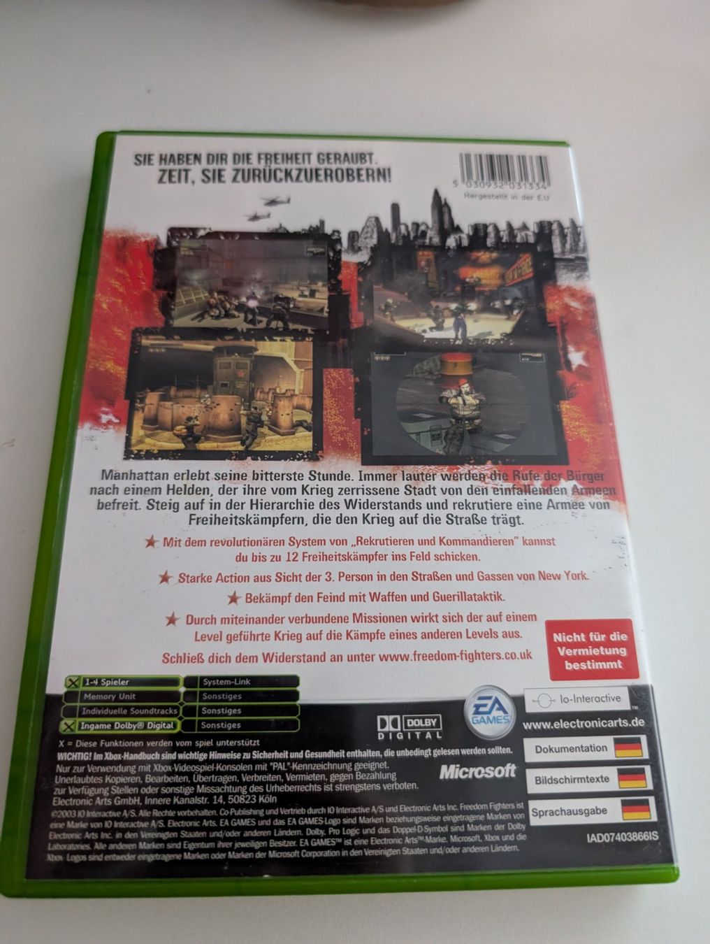 Microsoft Giochi: Freedom Fighters - Xbox Game CIB – Usato da Hünenberg See venduto da SpecialEditionGaming 2