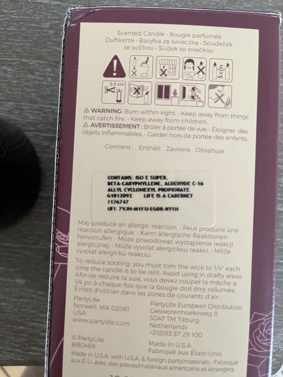Partylite Candele: PartyLite Life Is A Cabernet – Nuovo (secondo la descrizione) da Lausanne venduto da barbabelle02 2