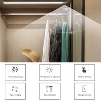 LED Dimmbar lampe Bewegungsmelder USB AKKU Küche Schrank