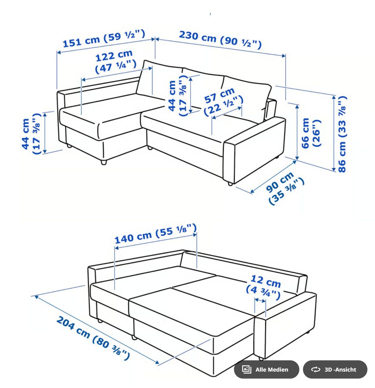 Sofas: FRIHETEN Eckbettsofa mit Bettkasten – Gebraucht aus St.Gallen von moonwaalker1994 1