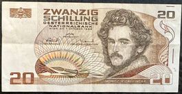 Österreichische 20 Schilling Banknote von 1986