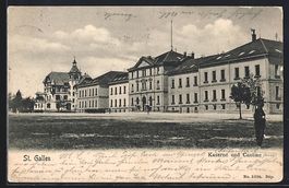 AK St. Gallen, Kaserne und Cantine, 1904