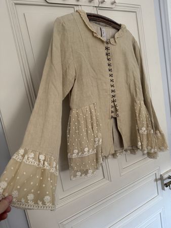 Damen Jacke, Ewa i Walla, Leinen, M, beige