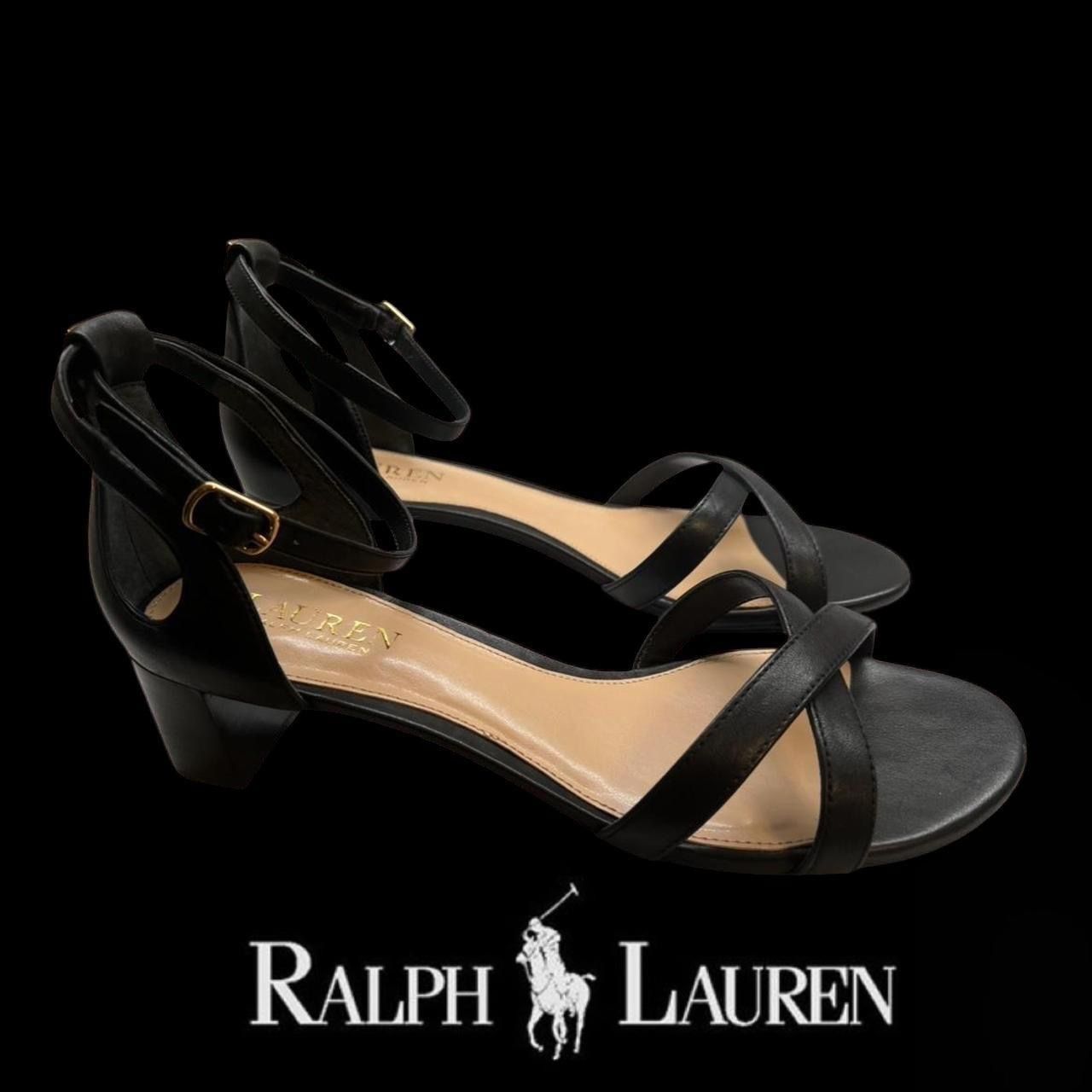 Ralph Lauren Damenschuhe: Ralph Lauren Sandalen Heels Folly schwarz 40 8.5 Leder gold – Neu und originalverpackt aus Stäfa von Schatztruhe05