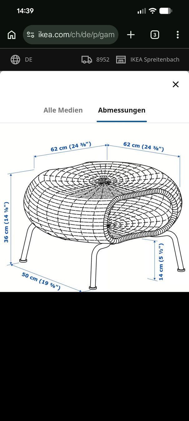 Ikea Tabourets: GAMLEHULT Hocker  – Neuf (Voir description) à Schlieren par claudiaboker 4