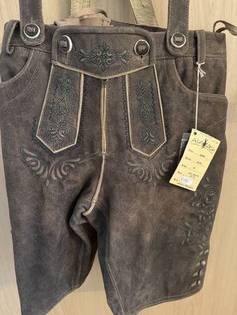 Lederhose Trachtenbundhosen NEU dunkelbraun Grösse 38