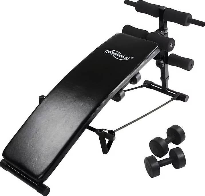 Hometrainer: Panca per addominali "Physionics Trainer" con accessori – Usato da Bellinzona venduto da Cobrasimone