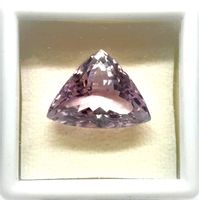 SPLENDIDE Kunzite trillion 24.37 ct - CERTIFICAT 2'910.- Fr
