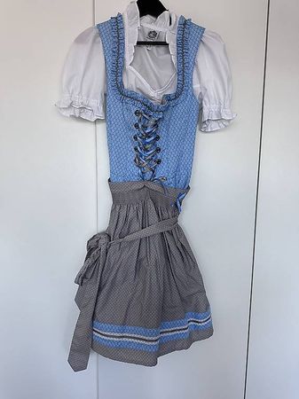 Dirndl mit Bluse blau grau 38/40 - Country Line Trachtenmode