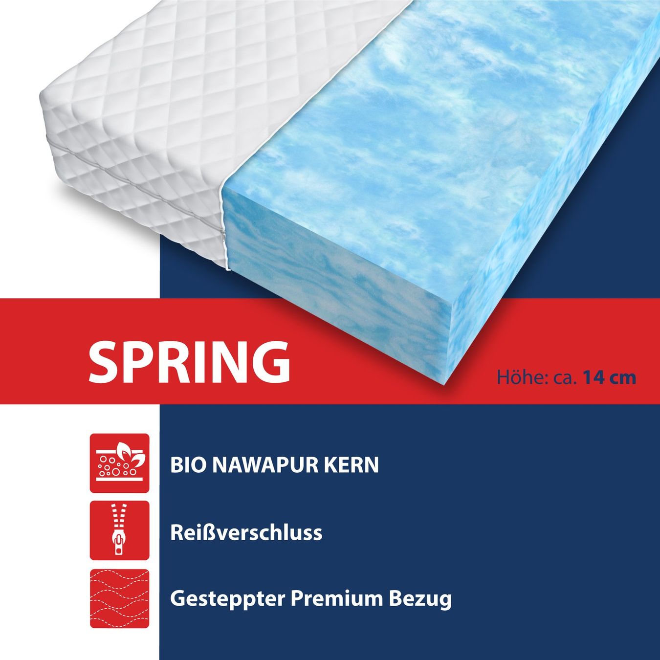 Materassi: Matratze SPRING - H3 - 14cm - 90x200 – Nuovo e nell'imballaggio originale da Wallenwil venduto da toesstal-vertrieb 2