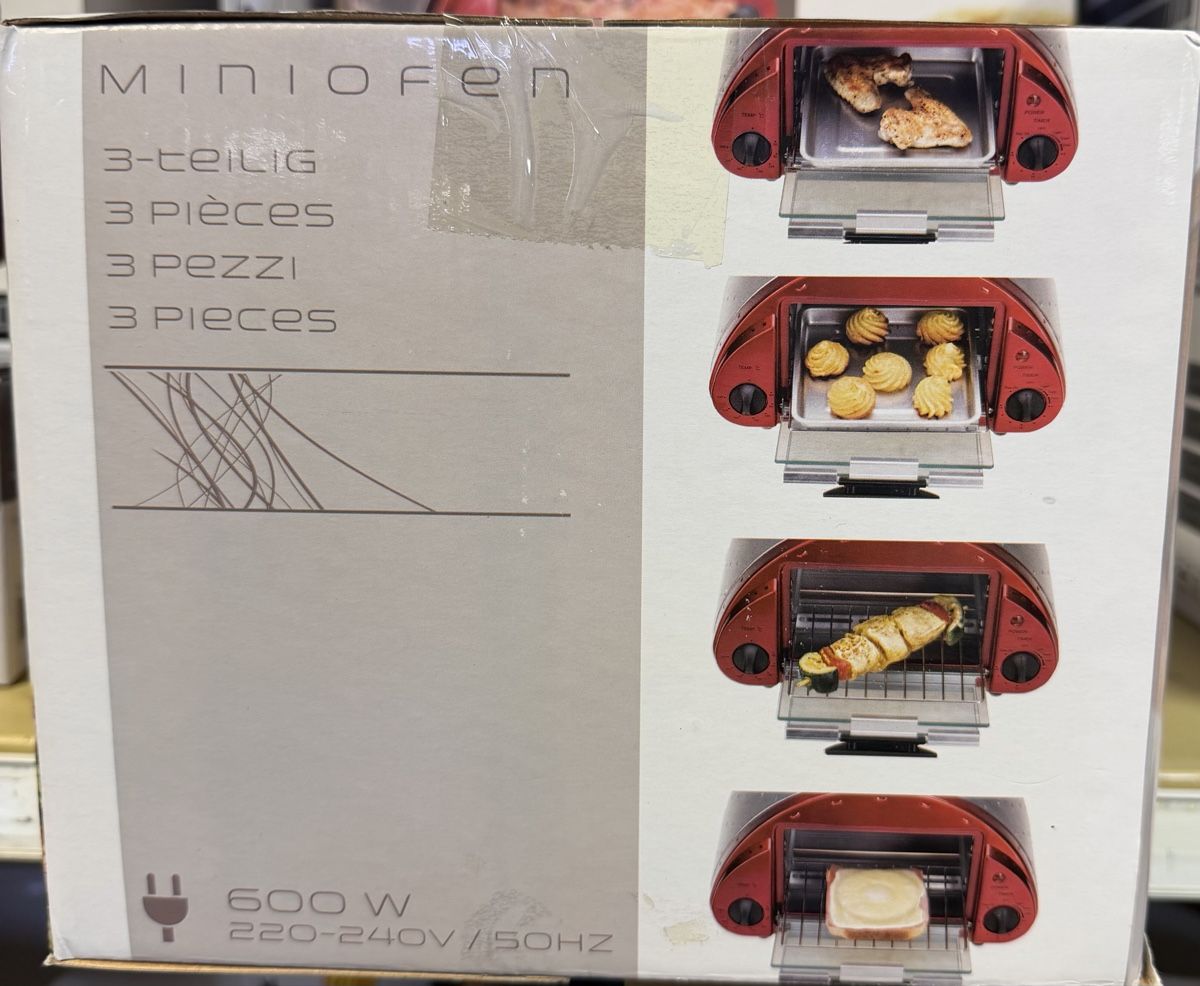 Forni: Miniofen rot 600W neu – Nuovo e nell'imballaggio originale da Interlaken venduto da Skandalpreis 1