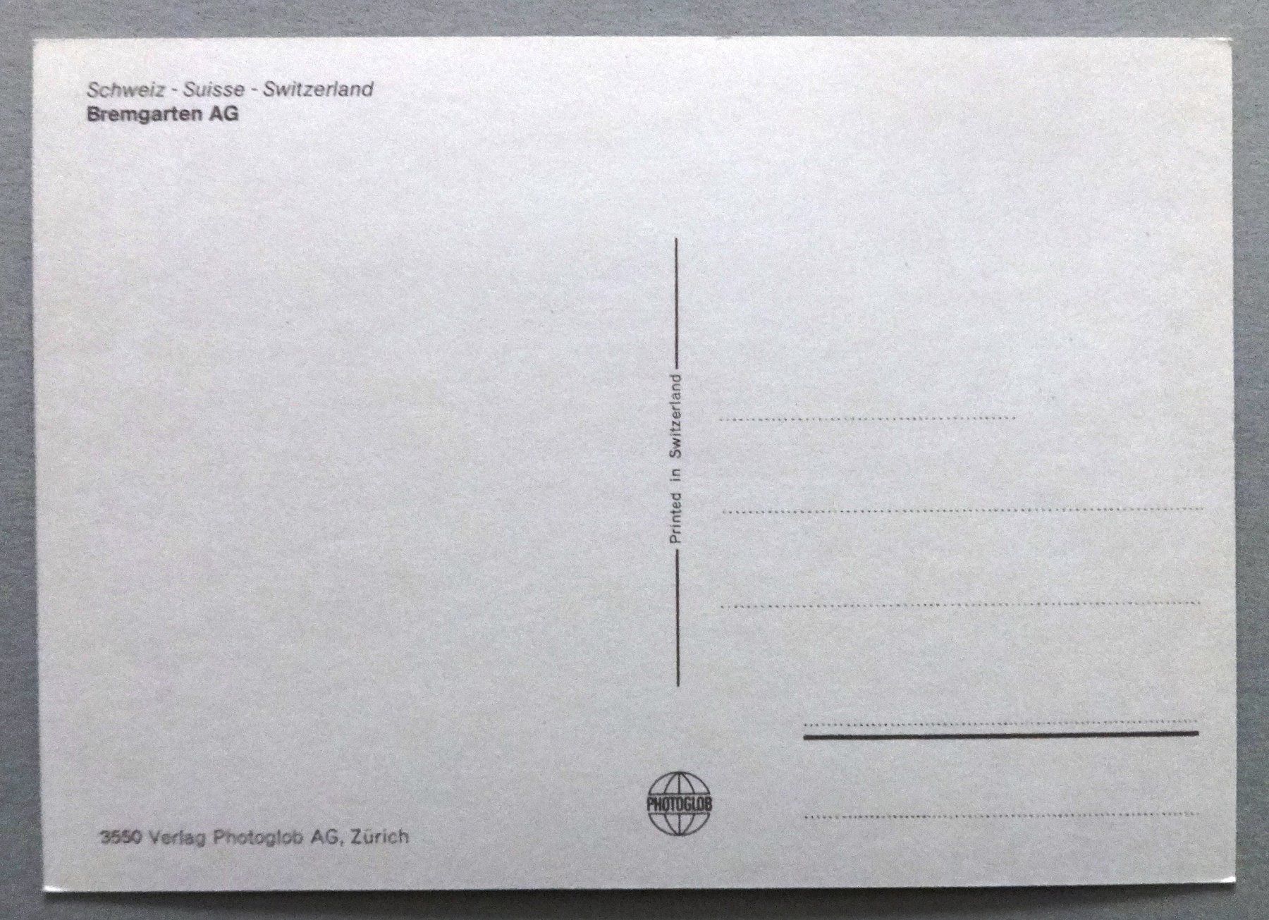 Cartoline postali: Bremgarten AG – Usato da Fétigny venduto da Billy2miny 1